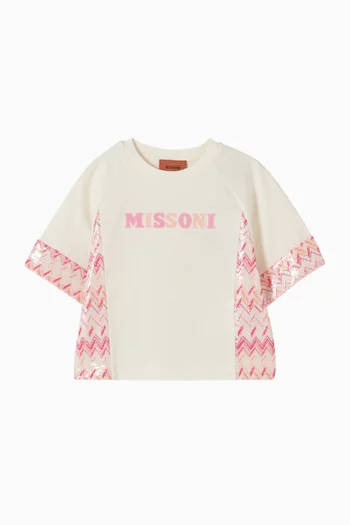 Logo Embroidered T-Shirt in Cotton