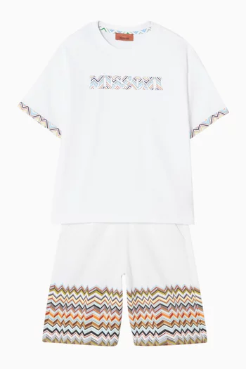 Zigzag Print Sweatshorts