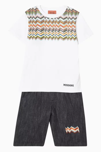 Logo-print T-shirt in Cotton