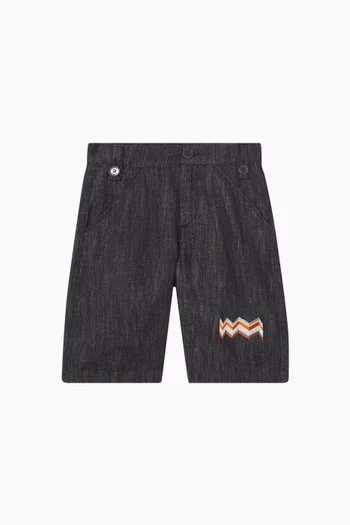 Logo Shorts in Denim