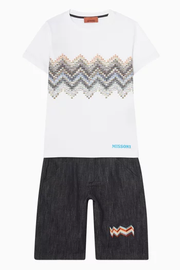 Logo-print T-shirt in Cotton