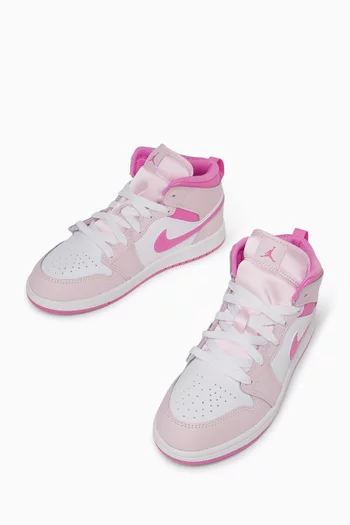 Air Jordan 1 Mid Sneakers in Leather