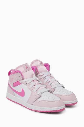 Air Jordan 1 Mid Sneakers in Leather