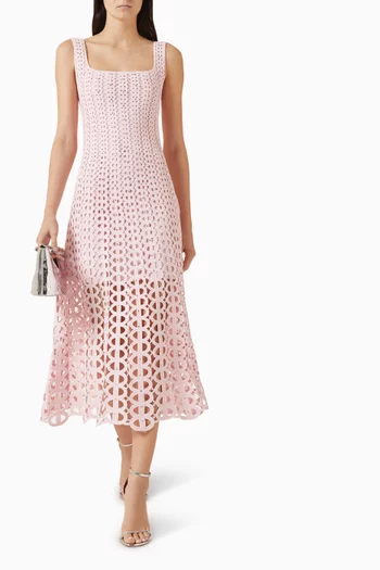 Rhinestone-embellished Crochet Dress