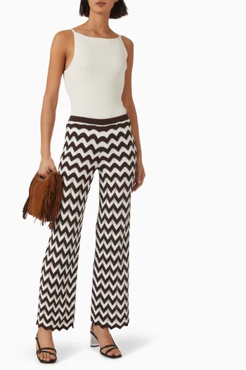 High Straight-Neck Top in Cotton-blend