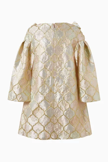 Flared Brocade Dress