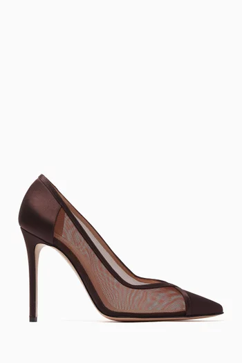 Nora 105 Pumps in Mesh & Satin