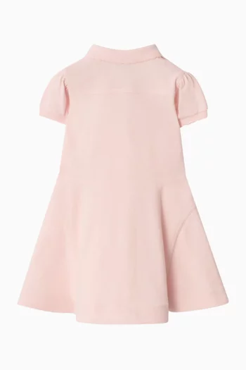 Polo Collar Logo-embroidered Dress