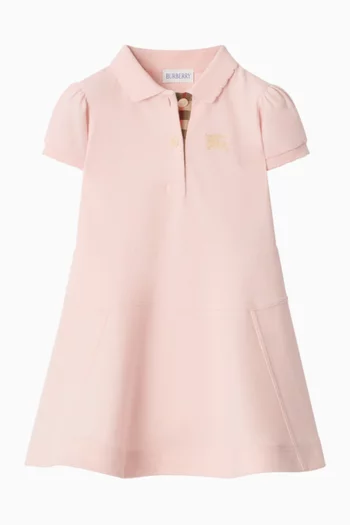 Polo Collar Logo-embroidered Dress