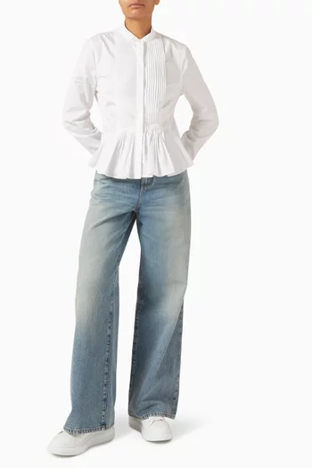 Peplum Shirt in Cotton