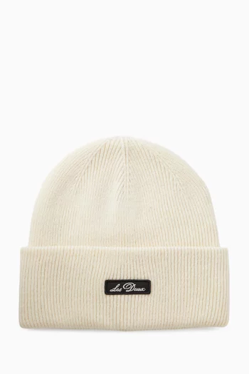 Wayne Logo Patch Beanie in Wool