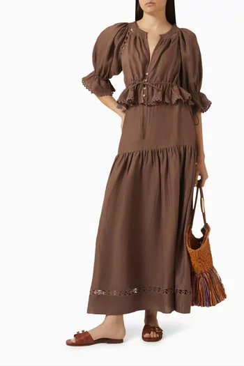 Myra Maxi Skirt in Linen