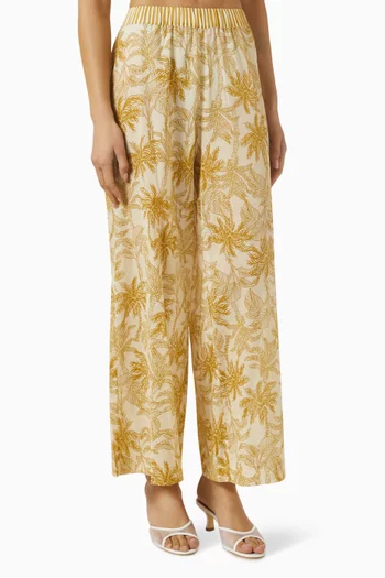 Itinérant Wide-leg Pants in Cotton
