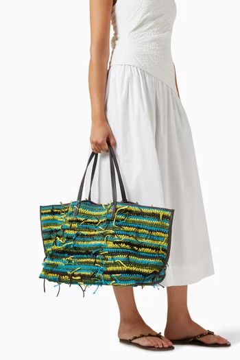 Large Christos Crochet Tote Bag in Cotton