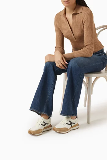 Valentina Sneakers in Leather & Suede