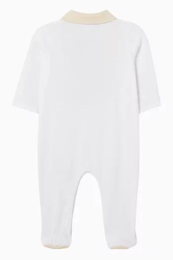 Collared Pyjama Sleepsuit in Cotton