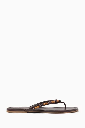 Freja Thong Sandals in Nappa Leather