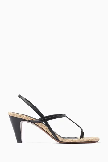 Arneb 65 Sandals in Leather & Raffia