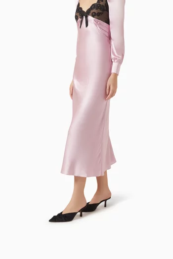 Geminga 65 Mules in Satin