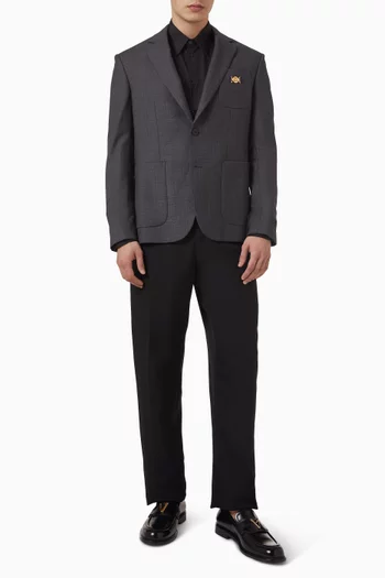 Tailored Jacket in Microcheck-wool
