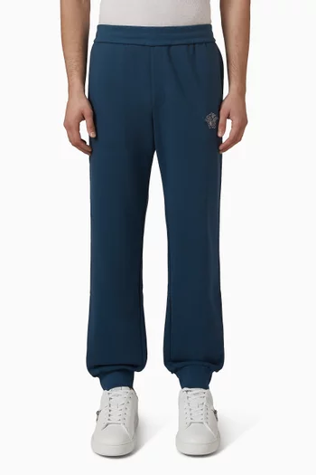 Medusa Embroidered Sweatpants in Cotton