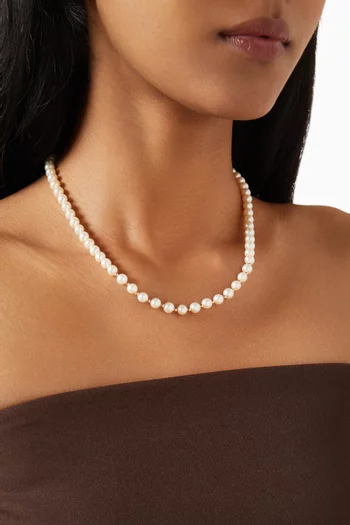 Kiku Pearl Necklace in 18kt Gold
