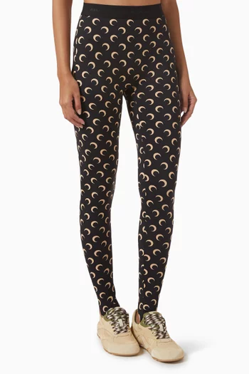 Moon-print Leggings in Jersey
