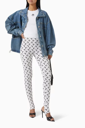 Moon-print Leggings in Jersey