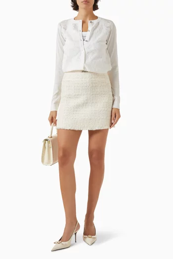 Medusa Mini Skirt in Cotton Tweed
