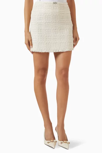 Medusa Mini Skirt in Cotton Tweed