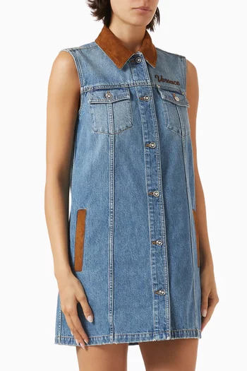 A-line Mini Dress in Denim