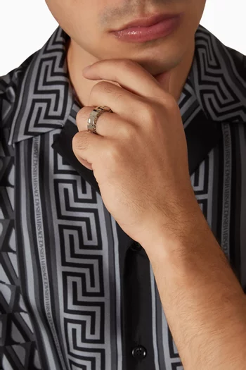 Greca Ring in Brass
