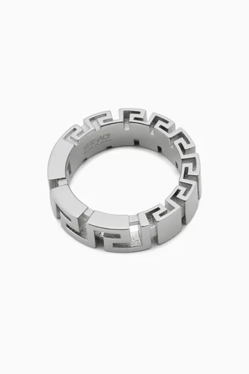 Greca Ring in Brass