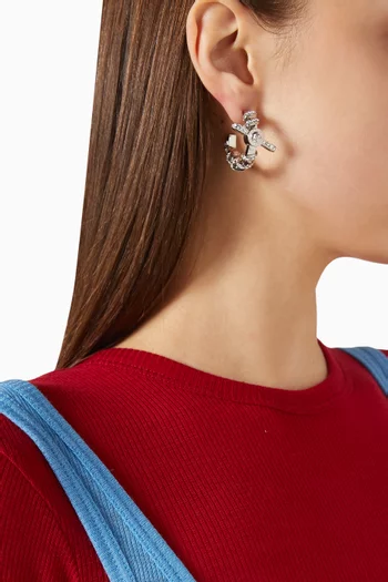 Gianni Ribbon Crystal Earrings