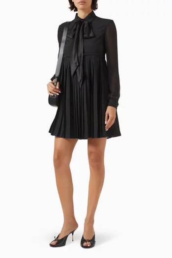 Lavallière Mini Dress in Crepe de Chine