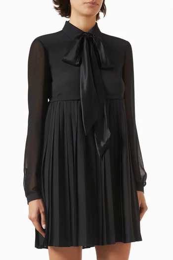 Lavallière Mini Dress in Crepe de Chine