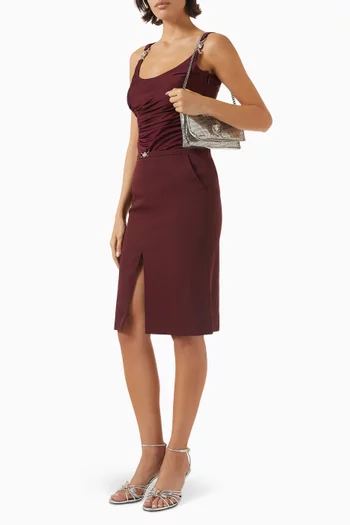 Pencil Skirt in Wool Gabardine