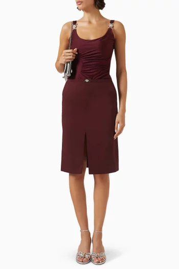 Draped Bodysuit in Viscose Jersey