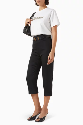 Embroidered T-shirt in Cotton Jersey
