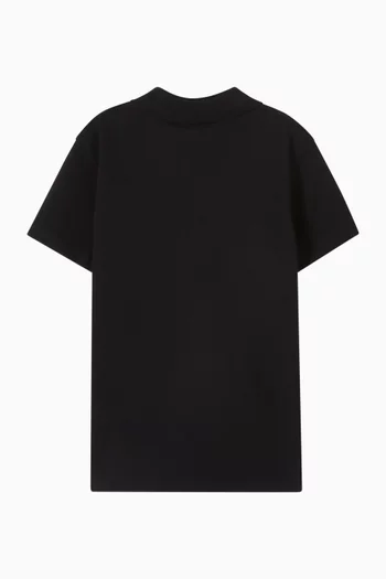 Embroidered Polo Shirt in Cotton-Piqué