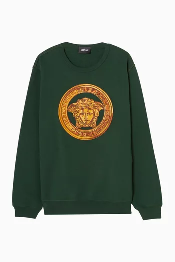Embroidered Sweatshirt in Cotton-jersey