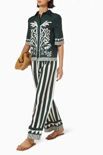 Pacha Wide-leg Pants in Silk