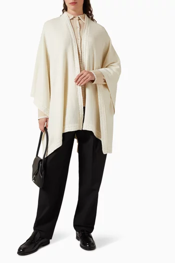 Yesenia Crochet Poncho in Cashmere Blend