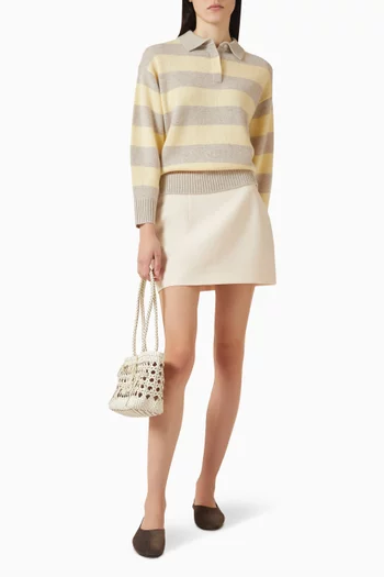 Royde Striped Polo in Cashmere