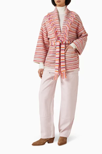Zaina Belted Cardigan in Cashmere