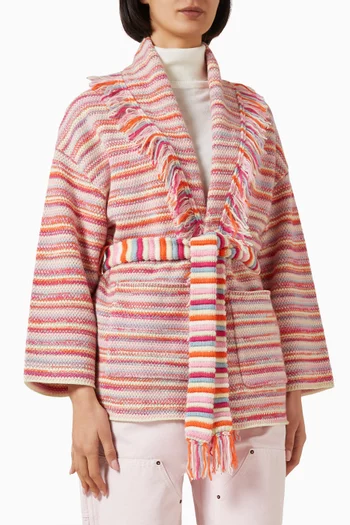Zaina Belted Cardigan in Cashmere