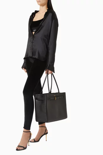 Medium Audrey Tote Bag in Leather