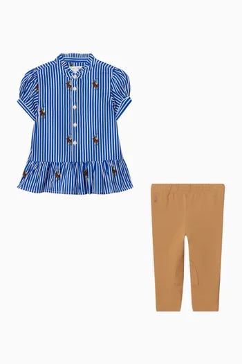 Striped Top & Pants Set