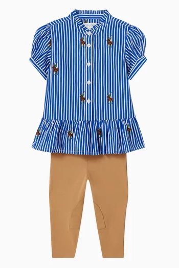 Striped Top & Pants Set