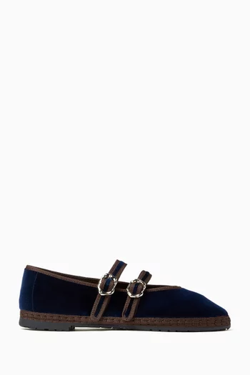 Claire Ballerina Flats in Velvet
